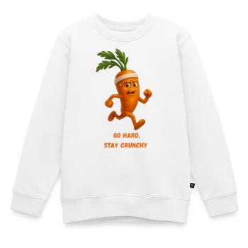 CarottesGo Hard Reste Croquante Caricature - Sweat Premium enfant bio - blanc - Devant - AI Model Kid Male (0cm)