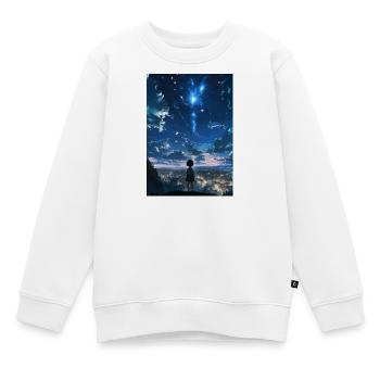 Nachttraum über die Stadt - Kinder Premium Organic Sweatshirt - Weiß - Vorne - AI Model Kid Male (0cm)