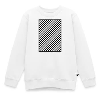Schwarze Streifen im Rahmen - Kinder Premium Organic Sweatshirt - Weiß - Vorne - AI Model Kid Male (0cm)