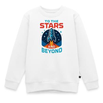 To the stars and beyond - Kids Premium Organic Sweatshirt - white - Front - AI Model Kid Male (0cm)