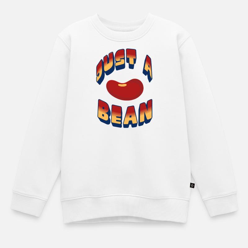 Juste un haricot - Sweat Premium enfant bio - blanc