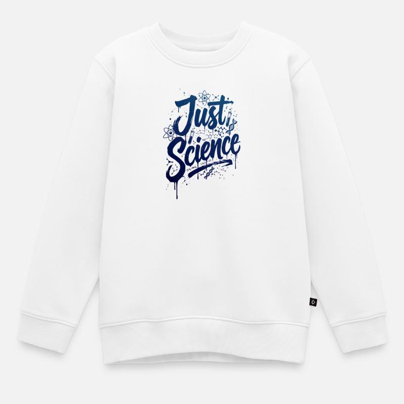 Juste Science Blue Splash - Sweat Premium enfant bio - blanc