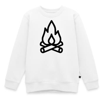 Campfire - Kids Premium Organic Sweatshirt - white - Front - AI Model Kid Male (0cm)