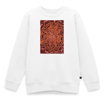 Motif d’étoile tourbillonnant terrestre - Sweat Premium enfant bio - blanc - Devant - AI Model Kid Male (0cm)