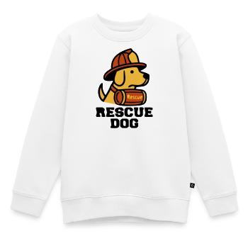 Logo du chien de secours des chiens de pompiers - Sweat Premium enfant bio - blanc - Devant - AI Model Kid Male (0cm)