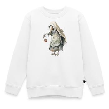Créature mythique avec un t-shirt fantastique au masque mortuaire - Sweat Premium enfant bio - blanc - Devant - AI Model Kid Male (0cm)