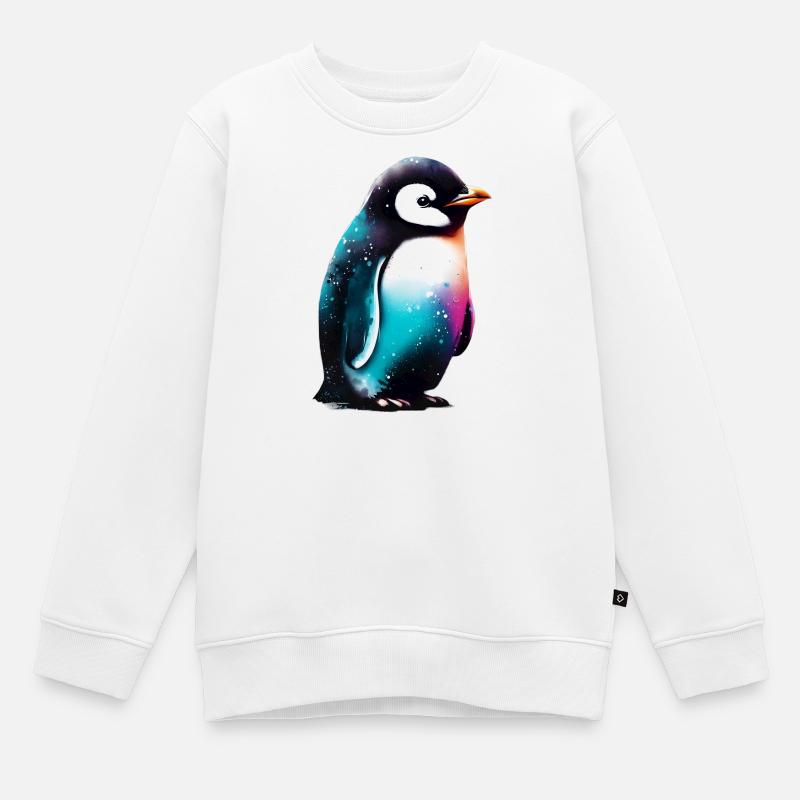 Pinguin - Kinder Premium Organic Sweatshirt - Weiß