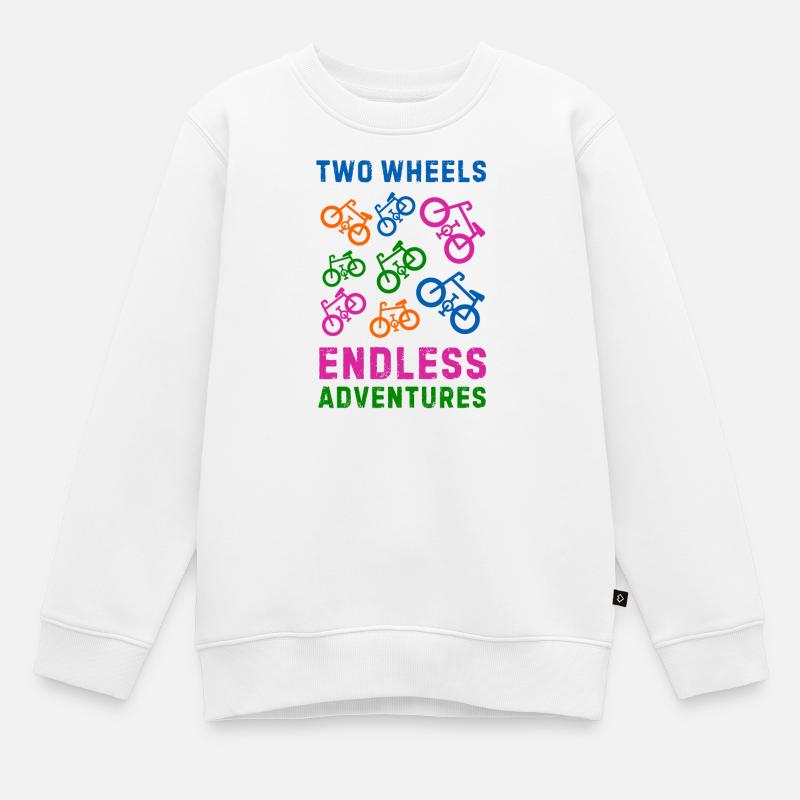 Fahrrad - Kinder Premium Organic Sweatshirt - Weiß