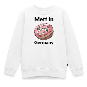Mett in Germany - Kinder Premium Organic Sweatshirt - Weiß - Vorne - AI Model Kid Male (0cm)