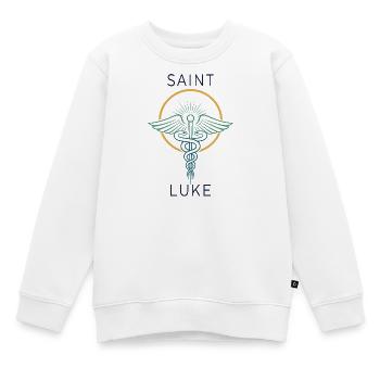 Saint Luke: Medizinische Hilfe - Kinder Premium Organic Sweatshirt - Weiß - Vorne - AI Model Kid Male (0cm)