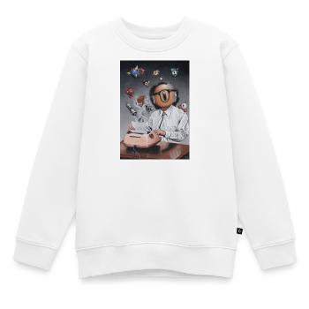 Isaac der Bot - Kinder Premium Organic Sweatshirt - Weiß - Vorne - AI Model Kid Male (0cm)