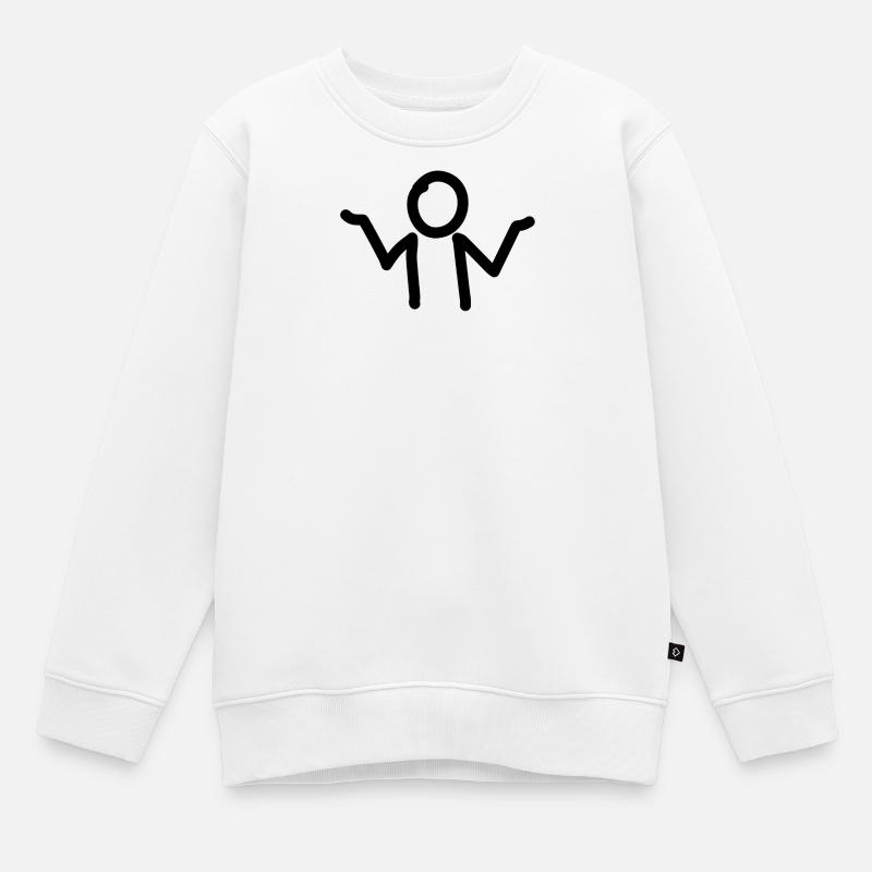 Indecisive - Kids Premium Organic Sweatshirt - white