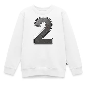 Deux Metal Texture Scratch Art - Sweat Premium enfant bio - blanc - Devant - AI Model Kid Male (0cm)