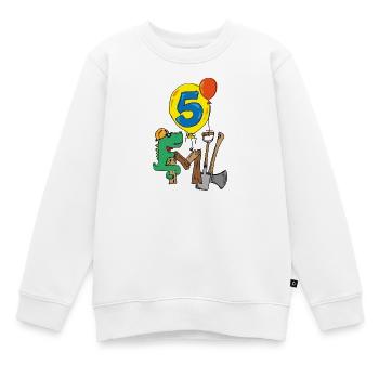 Emil Baustellenkroki fête ses 5 ans - Sweat Premium enfant bio - blanc - Devant - AI Model Kid Male (0cm)