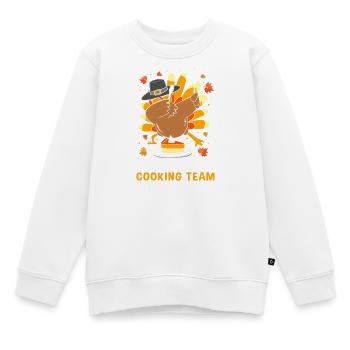 Thanksgiving Gender Reveal Werdende Mutter - Kinder Premium Organic Sweatshirt - Weiß - Vorne - AI Model Kid Male (0cm)