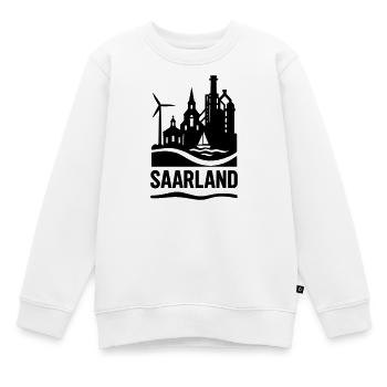 Silhouette de la Sarre - Sweat Premium enfant bio - blanc - Devant - AI Model Kid Male (0cm)