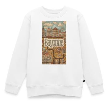 Bayonne Skurriles Stadtbild Frankreich - Kinder Premium Organic Sweatshirt - Weiß - Vorne - AI Model Kid Male (0cm)
