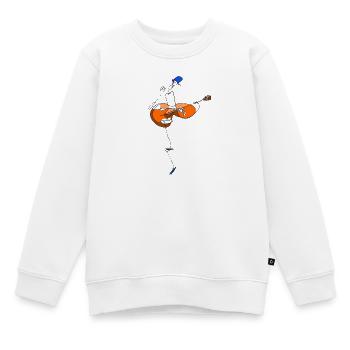 Gitarrist - Kinder Premium Organic Sweatshirt - Weiß - Vorne - AI Model Kid Male (0cm)