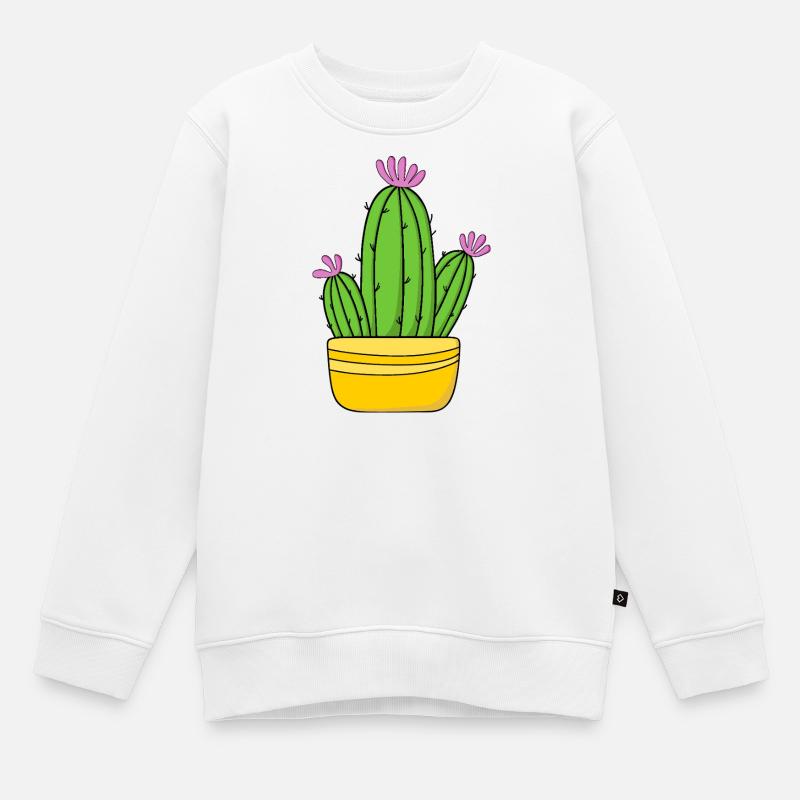 Cactus - Sweat Premium enfant bio - blanc