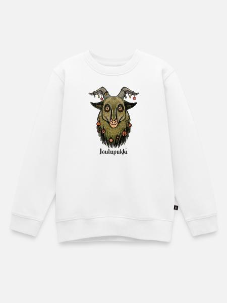 Joulupukki - Finnische Folk-Art Figur - Kinder Premium Organic Sweatshirt - Weiß