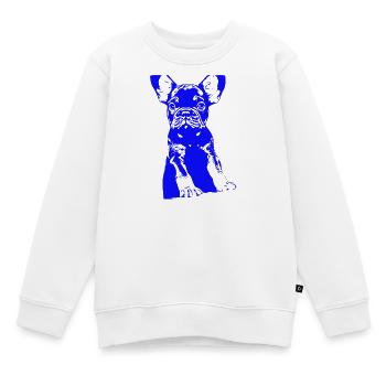 Bouledogue - Sweat Premium enfant bio - blanc - Devant - AI Model Kid Male (0cm)