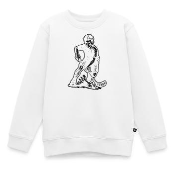 Tolles Unihockey Geschenk für Unihockey - Kinder Premium Organic Sweatshirt - Weiß - Vorne - AI Model Kid Male (0cm)