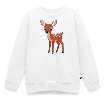 Style minimaliste curieux et curieux - Sweat Premium enfant bio - blanc - Devant - AI Model Kid Male (0cm)