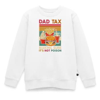 Lustiger Papa Steuerdesign Vatertag Papa Papa Papa Papa - Kinder Premium Organic Sweatshirt - Weiß - Vorne - AI Model Kid Male (0cm)