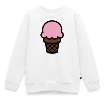 Eiscreme Waffel Icon - Kinder Premium Organic Sweatshirt - Weiß - Vorne - AI Model Kid Male (0cm)
