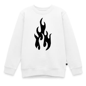 Flamme - Sweat Premium enfant bio - blanc - Devant - AI Model Kid Male (0cm)
