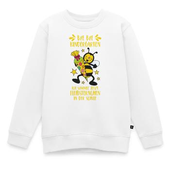 Inscriptions à l’école : abeille, cône de sucre, école maternelle - Sweat Premium enfant bio - blanc - Devant - AI Model Kid Male (0cm)