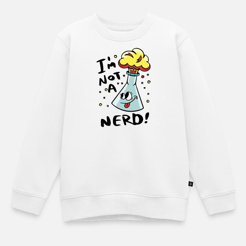 Je ne suis pas un nerd - Sweat Premium enfant bio - blanc