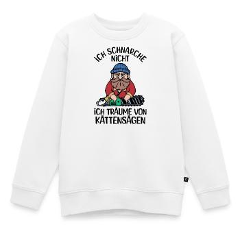 Scie de bois sciure de bois Woodland Lumberjack déclaration - Sweat Premium enfant bio - blanc - Devant - AI Model Kid Male (0cm)