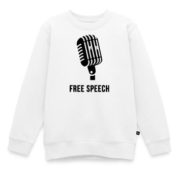 Free Speech  - Kinder Premium Organic Sweatshirt - Weiß - Vorne - AI Model Kid Male (0cm)
