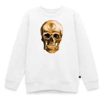 Schädel mit Adrenalin Emblem - Kinder Premium Organic Sweatshirt - Weiß - Vorne - AI Model Kid Male (0cm)