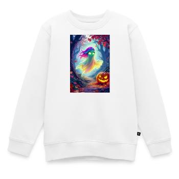 geist   - Kinder Premium Organic Sweatshirt - Weiß - Vorne - AI Model Kid Male (0cm)