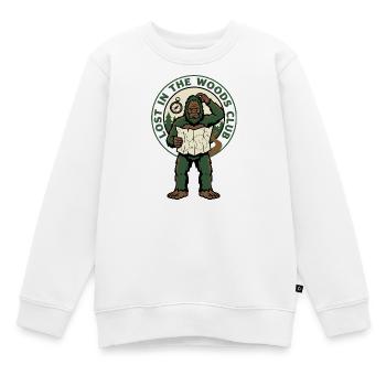Lost in the Woods Bigfoot Club - Kinder Premium Organic Sweatshirt - Weiß - Vorne - AI Model Kid Male (0cm)