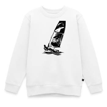 Open Skiff Segeljolle Segelboot Regattasegeln Kids - Kinder Premium Organic Sweatshirt - Weiß - Vorne - AI Model Kid Male (0cm)