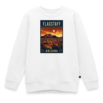 Entdecken Sie die landschaftliche Schönheit von Flagstaff in Arizona - Kinder Premium Organic Sweatshirt - Weiß - Vorne - AI Model Kid Male (0cm)