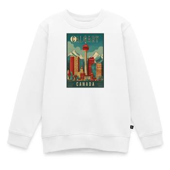 Erleben Sie die malerische Stadtlandschaft von Calgary in Kanada - Kinder Premium Organic Sweatshirt - Weiß - Vorne - AI Model Kid Male (0cm)
