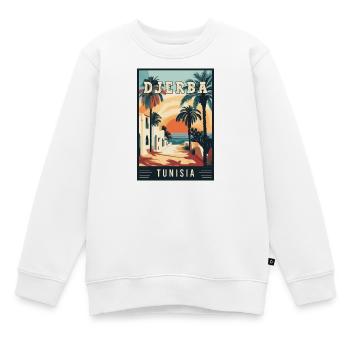 Entdecken Sie Mittelmeer-Djerba in Tunesien - Kinder Premium Organic Sweatshirt - Weiß - Vorne - AI Model Kid Male (0cm)