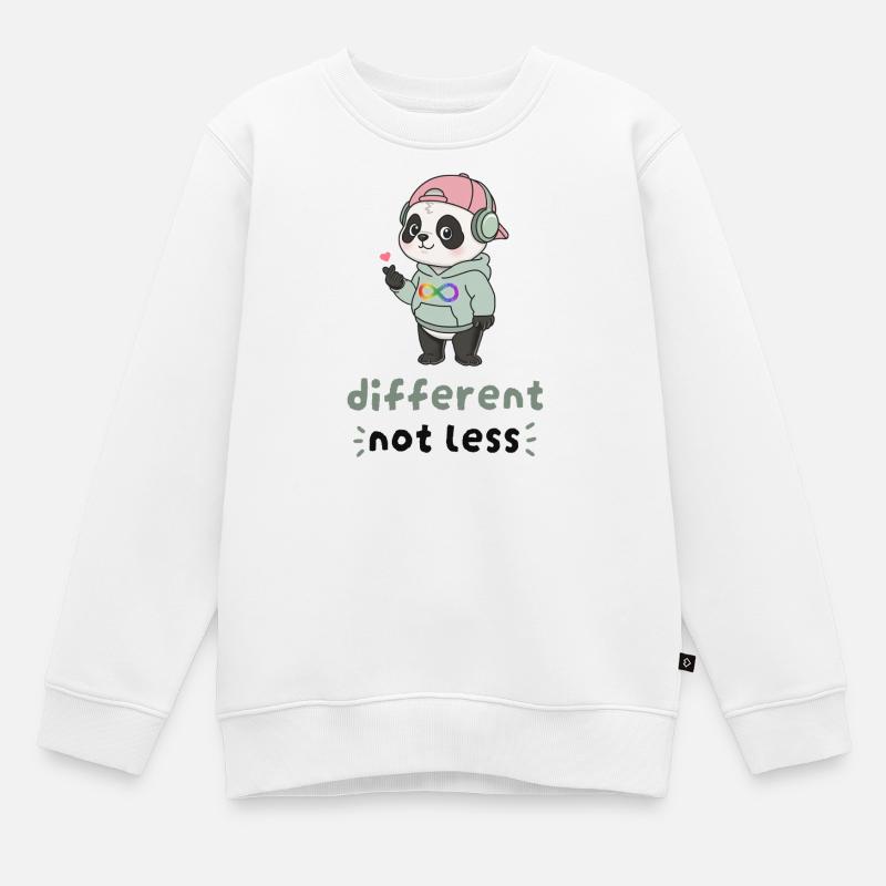 Différent, pas moins panda - Sweat Premium enfant bio - blanc