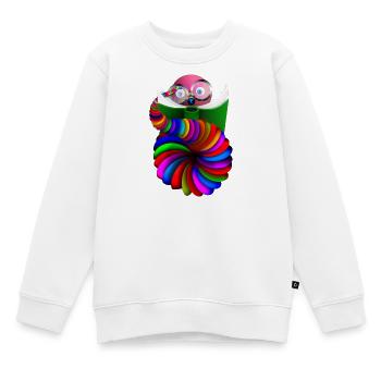 Bookworm - Kids Premium Organic Sweatshirt - white - Front - AI Model Kid Male (0cm)