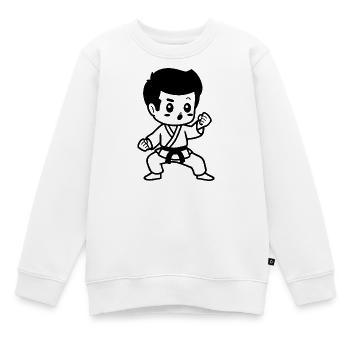 Karaté pour enfants - Sweat Premium enfant bio - blanc - Devant - AI Model Kid Male (0cm)