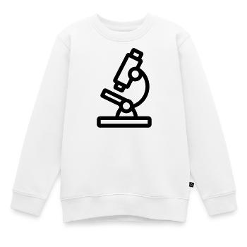 Mikroskop - Kinder Premium Organic Sweatshirt - Weiß - Vorne - AI Model Kid Male (0cm)