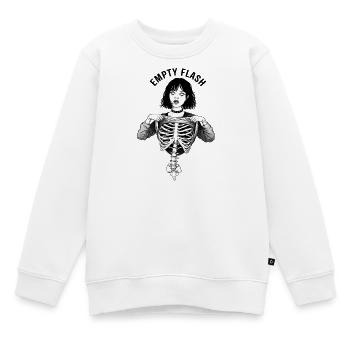 Leere Flash Skeleton - Kinder Premium Organic Sweatshirt - Weiß - Vorne - AI Model Kid Male (0cm)