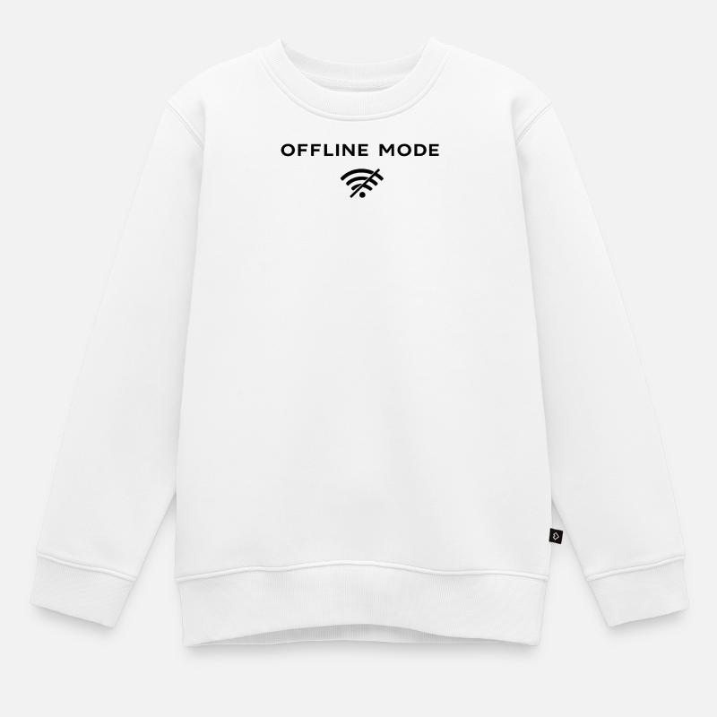 Offline Mode - Kinder Premium Organic Sweatshirt - Weiß