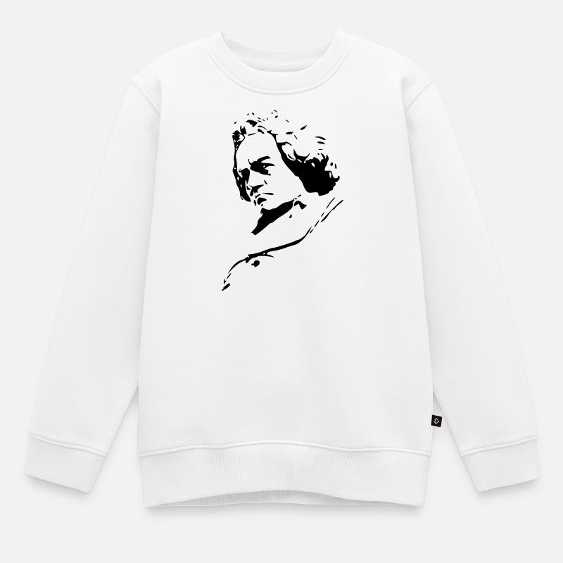 Beethoven - Sweat Premium enfant bio - blanc