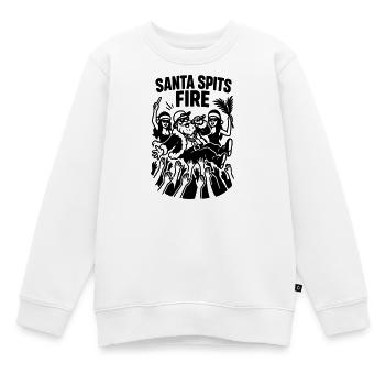 Santa Claus Weihnachtsmann Rap Lustig Spits Fire - Kinder Premium Organic Sweatshirt - Weiß - Vorne - AI Model Kid Male (0cm)