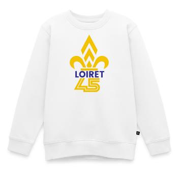 Fleur de Lys Loiret 45 - Sweat Premium enfant bio - blanc - Devant - AI Model Kid Male (0cm)